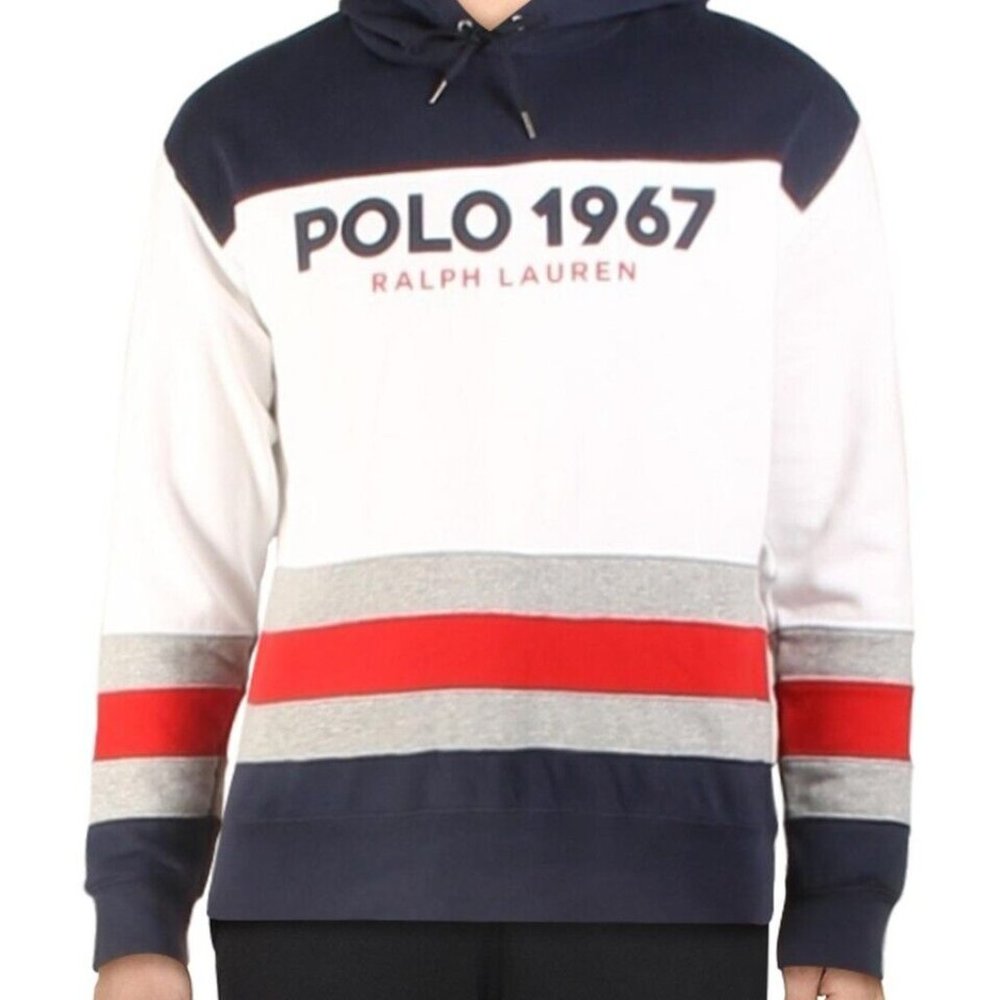 Polo Ralph Lauren Men's Color-Blocked Fleece Hoodie Small MSRP $168 NEW w TAGS